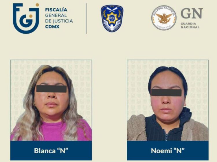 Presuntas integrantes del Cártel Nuevo Imperio. AMEXI Foto