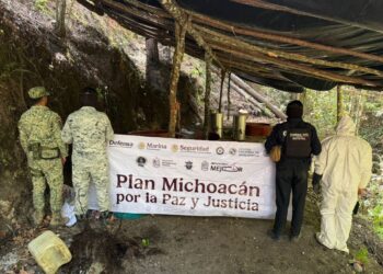 Localizan y destruyen laboratorio clandestino en zona serrana de Michoacán