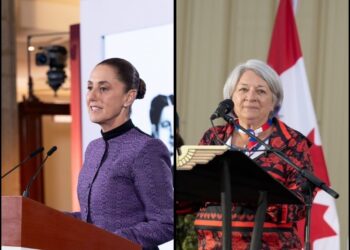 Sheinbaum recibe a la gobernadora general de Canadá