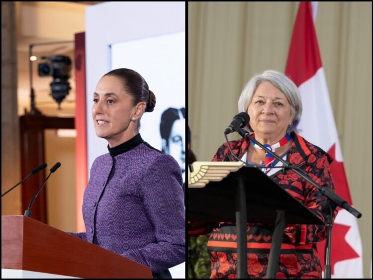Sheinbaum recibe a la gobernadora general de Canadá