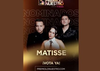Integrantes de Matisse posan juntos tras recibir dos nominaciones a Premio Lo Nuestro 2026 en categorías pop.