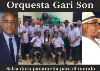 Ezequiel Garibaldi dirige un ensayo de la orquesta Gari Son en Ciudad de Panamá, rodeado de trompetas, timbales y músicos de salsa dura.