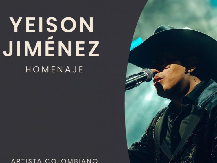 Fotografía de Yeison Jiménez durante una presentación, recordado por su aporte a la música popular colombiana tras su fallecimiento en Paipa.