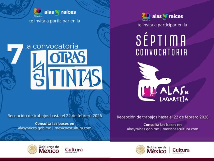 Ilustración de niñas y niños leyendo libros y cómics, representando las convocatorias literarias “Alas de Lagartija” y “Las Otras Tintas” de la Secretaría de Cultura.