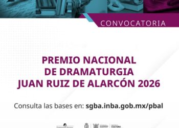 Imagen alusiva al Premio Nacional de Dramaturgia Juan Ruiz de Alarcón 2026, convocado por el INBAL y la Secretaría de Cultura de Guerrero.
