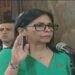 Delcy Rodríguez jura como presidenta interina de Venezuela ante la Asamblea Nacional en Caracas.