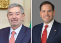 Titular de la SRE, Juan Ramón de la Fuente y Marco Rubio, secretario de Estado de EU