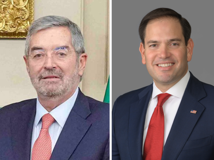 Titular de la SRE, Juan Ramón de la Fuente y Marco Rubio, secretario de Estado de EU