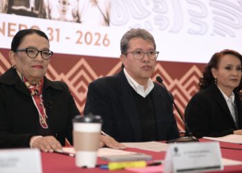 La titular de Segob, Rosa Icela Rodríguez, en la plenaria del Morena