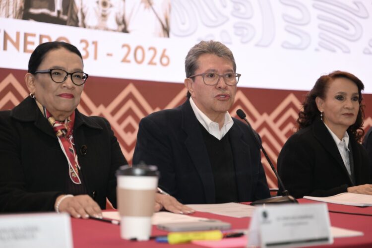 La titular de Segob, Rosa Icela Rodríguez, en la plenaria del Morena