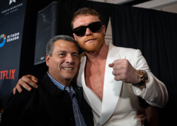 Mauricio Sulaimán y Canelo Álvarez