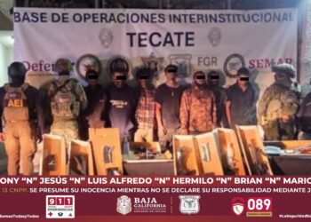 En Tecate, Baja California detienen a 7 presuntos integrantes del CJNG
