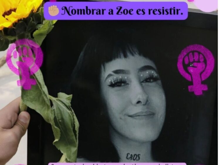 Familiares de Zoe Salgado protestan frente al Reclusorio Oriente para exigir justicia por su feminicidio.