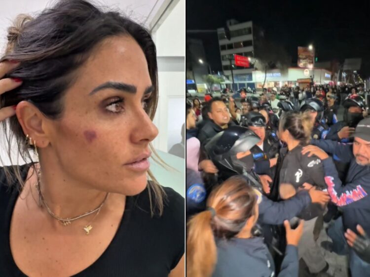 Alessandra Rojo de la Vega, alcaldesa de la Cuauhtémoc, es agredida por ambulantes en Ribera de San Cosme. AMEXI Foto Captura de video