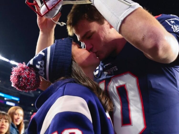 Ann Michael Maye en el Super Bowl LX junto a su esposo, el quarterback Drake Maye, y apoyando a los Patriots.