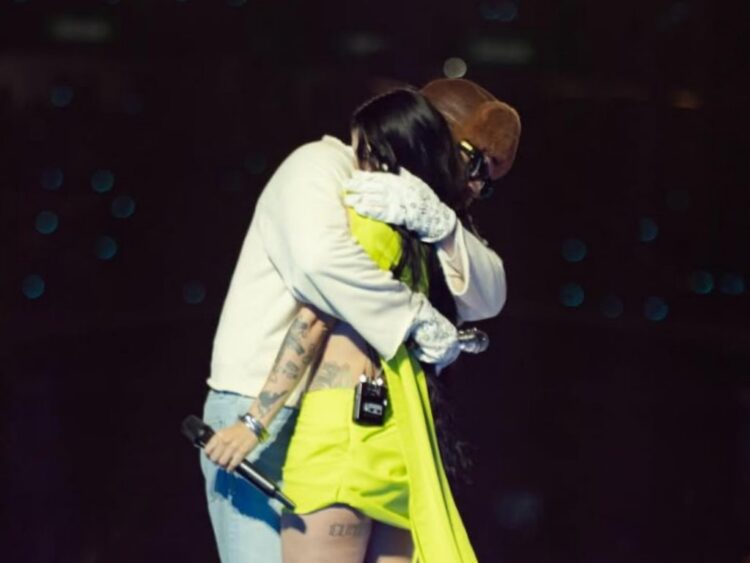 Bad Bunny y Cazzu brillan juntos en una noche histórica en Argentina. | AMEXI/FOTO: IG @cazzu