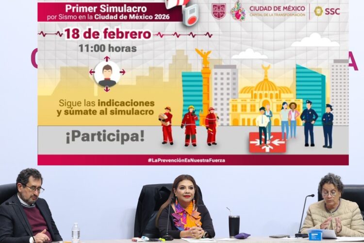 Brugada pide a ciudadanía participar en Primer Simulacro Metropolitano el 18 de febrero