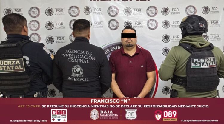 Cae en Baja California presunto delincuente requerido en Estados Unidos