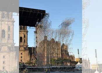 Así luce el escenario a horas del concierto de Shakira