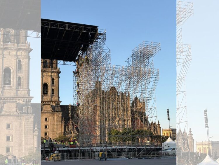 Así luce el escenario a horas del concierto de Shakira