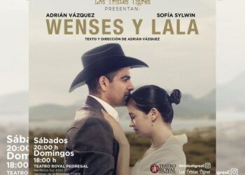 Escena de la obra Wenses y Lala, protagonizada por Adriana Louvier y Luis Gerardo Méndez, en el Teatro Royal Pedregal.