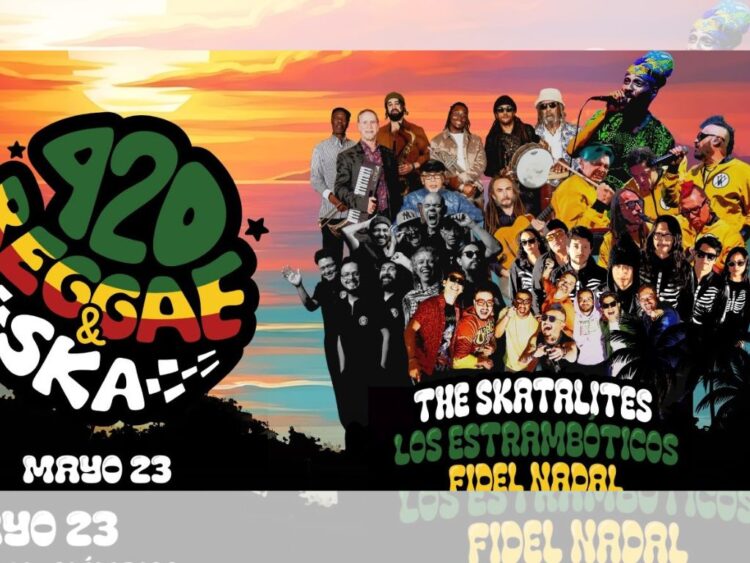 Integrantes de The Skatalites, Los Estrambóticos y Fidel Nadal promocionan su participación en el festival 420 Reggae & Ska en Ciudad de México.