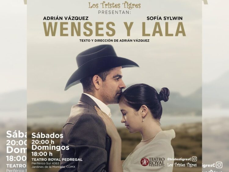 Escena de la obra Wenses y Lala, protagonizada por Adriana Louvier y Luis Gerardo Méndez, en el Teatro Royal Pedregal.