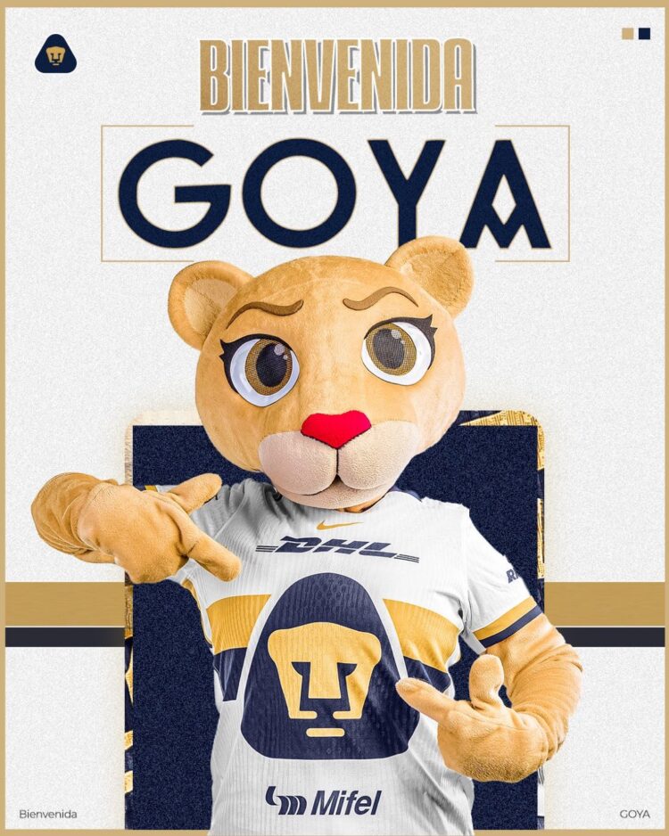 Goya: nueva mascota de Pumas que promueve la igualdad de género
