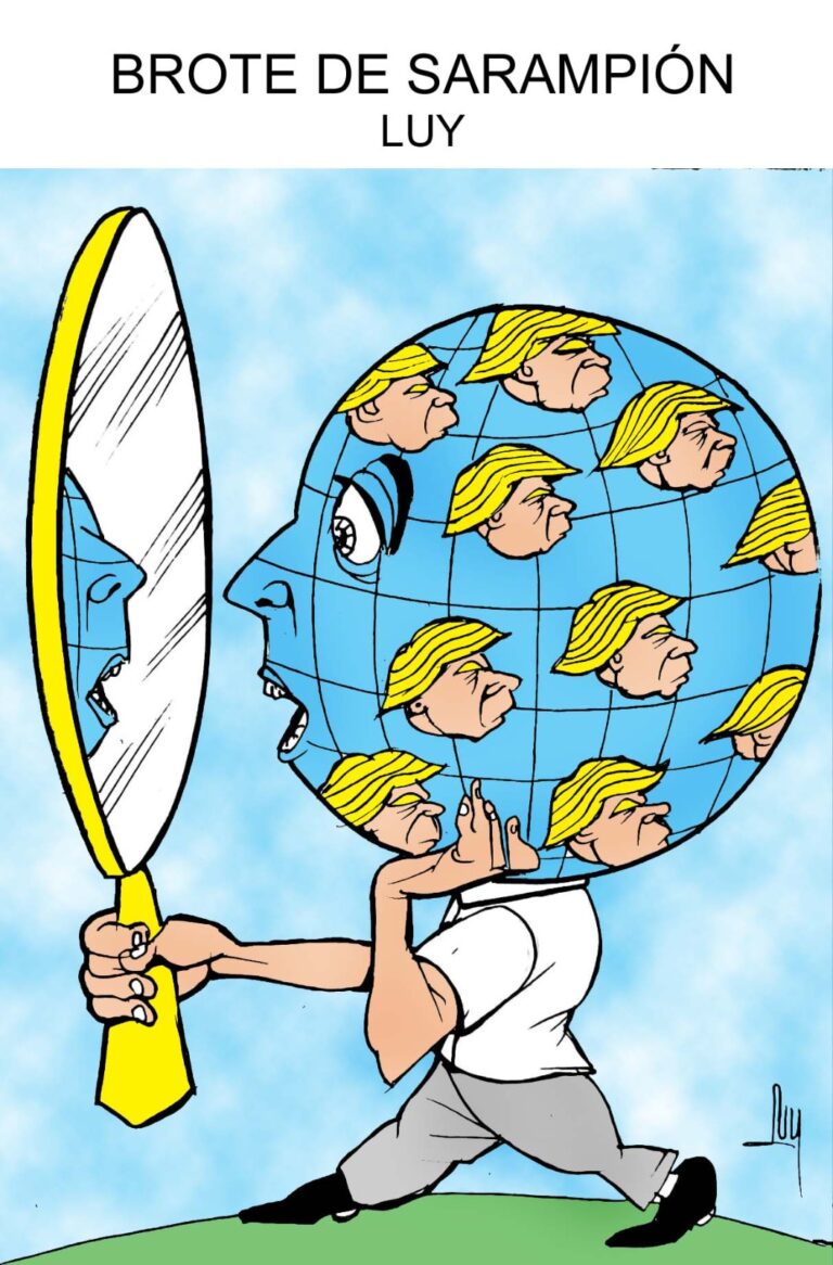 Cartón de Luy: Brote de sarampión