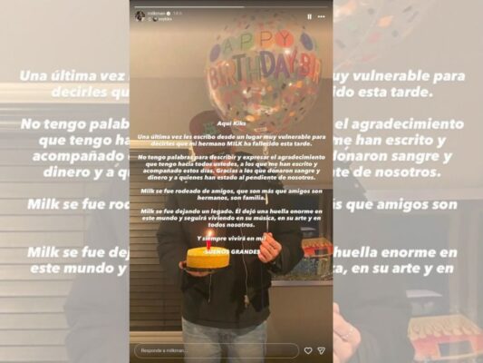 Muere el rapero Milkman, tras varias semanas hospitalizado. | AMEXI/FOTO: IG @milkman