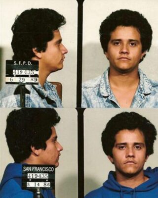 Nemesio Oseguera a los de 19 años, cuando fue arrestado en San Francisco, California.