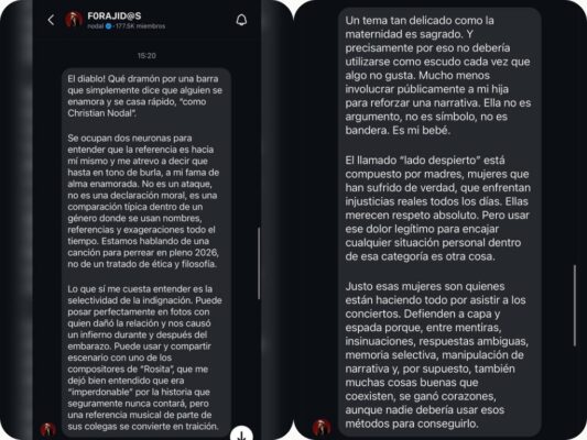 Christian Nodal reacciona al tema “Rosita”. | AMEXI/FOTO: Captura de pantalla