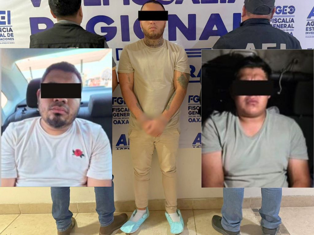 Presuntos integrantes del CJNG detenidos en Oaxaca.