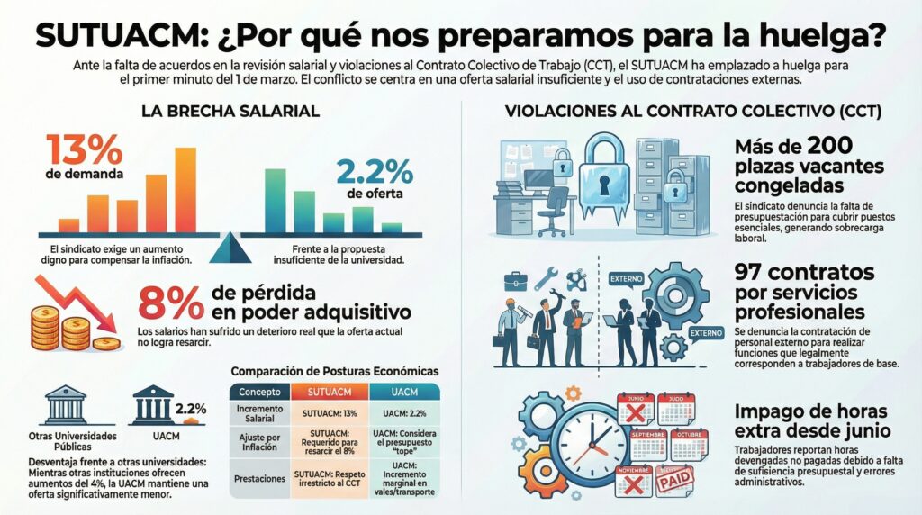 Explicación de conflicto laboral de UACM