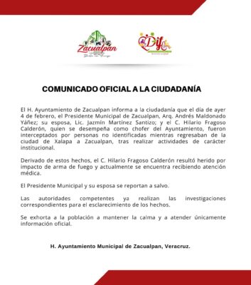 comunicado del Ayuntamiento de Zacualpan