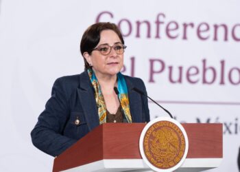 La coordinadora nacional de Protección Civil, Laura Velázquez Alzúa anuncia la realización de un simulacro regional el miércoles 18 de febrero