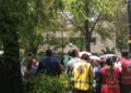 Primer simulacro nacional 2026 gente en la calle de Sullivan, Ciudad de México, en simulacro sísmico