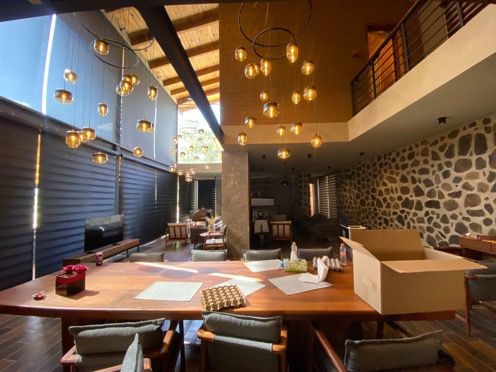 Vista interior de la Casa donde estaba El Mencho en Tapalpa, Jalisco.