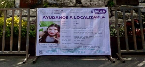 Kimberly Joselin Ramos Beltrán, joven universitaria desaparecidas, en Morelos. AMEXI/FOTO/ David Monroy, corresponsal