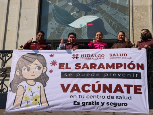 Reporte epidemiológica sobre sarampión en Hidalgo
