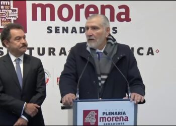 Senadores Ignacio Mier y Adán Augusto López, este último deja la coordinación de Morena en el Senado, lo sustituye Mier