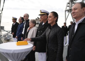 Presidenta de México, Claudia Sheinbaum, y el gobernador de Sonora, Alfonso Durazo