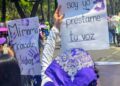 Mujeres pintan de violeta la CDMX para conmemorar el 8M