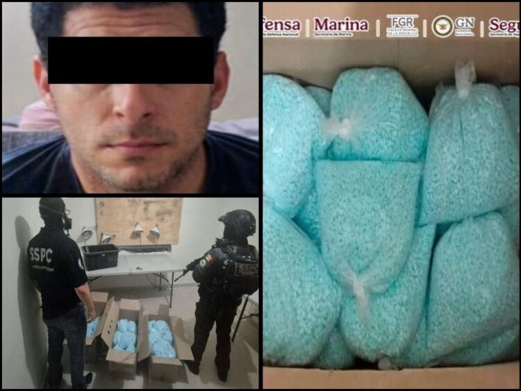 Aseguran más de 270 kilos de fentanilo y detienen a líder criminal en Colima