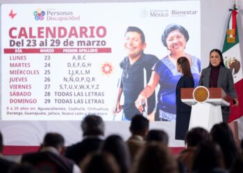 Calendario de inscripción de pensiones para personas con discapacidad. AMEXI / Foto: Presidencia