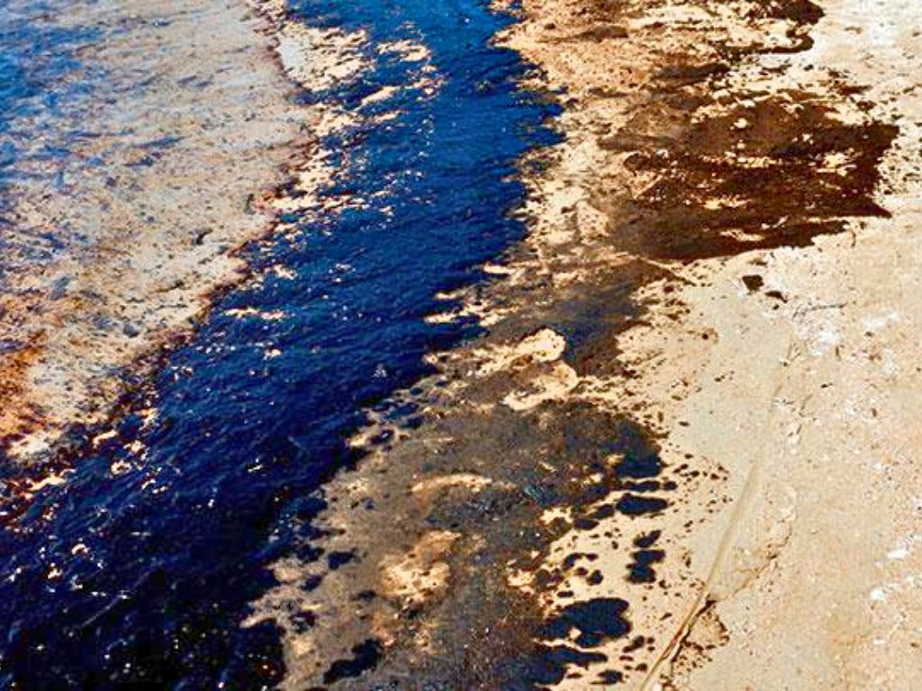 Derrame petrolero en el Golfo de México. Playas en Veracruz.