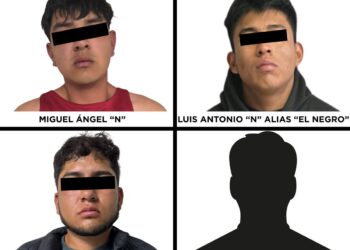 Detenidos por el ataque a la tienda 3B de Chalco. AMEXI Foto FGJ