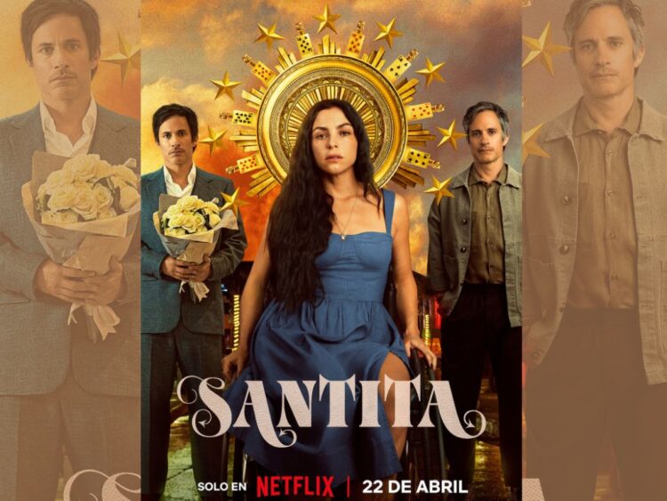 Paulina Dávila y Gael García Bernal en escena de la serie Santita, donde sus personajes enfrentan un reencuentro lleno de tensión emocional.