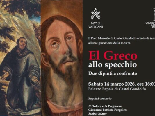 Cuadro "El redentor", del pintor "El Greco", es exhibida en el Palacio Apostólico de Castel Gandolfo