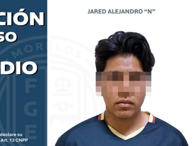 Jared Alejandro N, vinculado a proceso por feminicidio de Kimberly Rios. AMEXI Foto FGEM